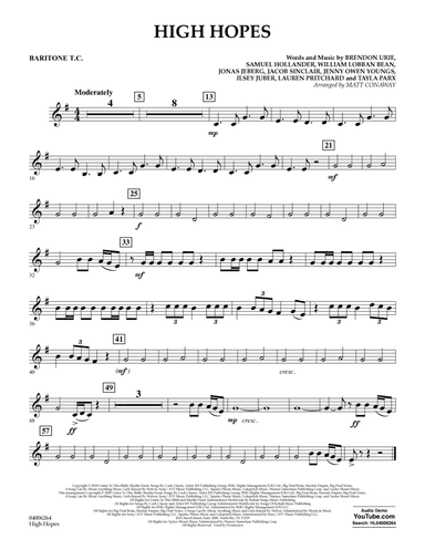 High Hopes (arr. Matt Conaway) - Baritone T.C.
