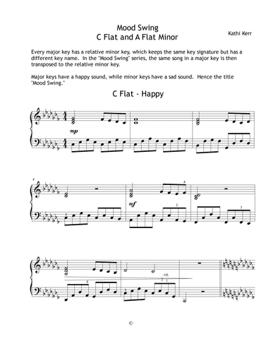 Mood Swing in C Flat and A Flat Minor