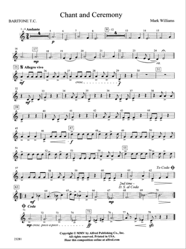 Chant and Ceremony: Baritone T.C.