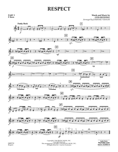 Respect (arr. Johnnie Vinson) - Pt.3 - F Horn