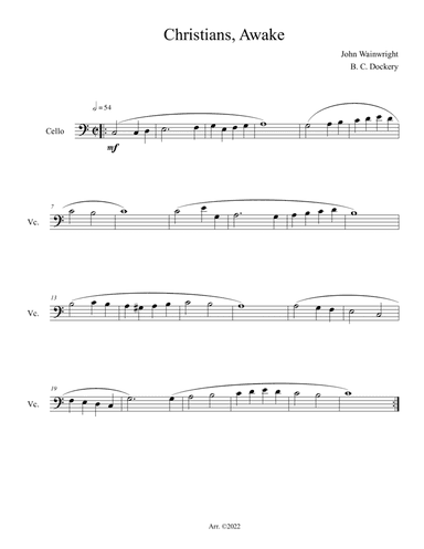 Christians Awake (Cello Solo)