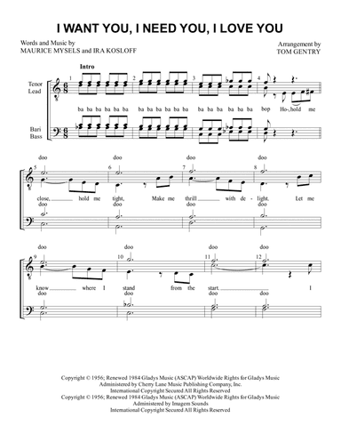 I Want You, I Need You, I Love You