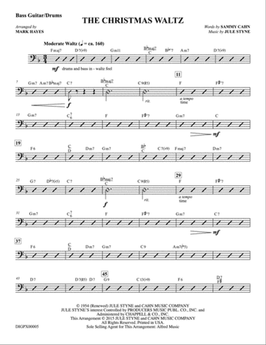 The Christmas Waltz: Electric Bass / Drumset