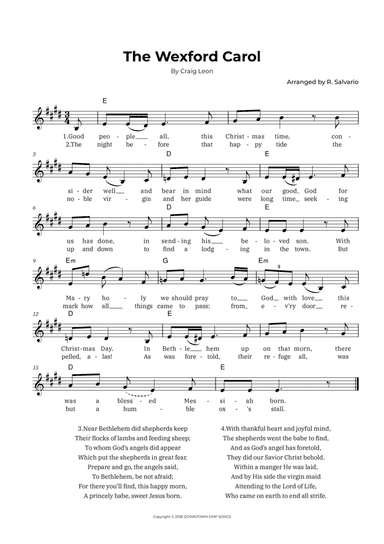 The Wexford Carol (Key of E Major)