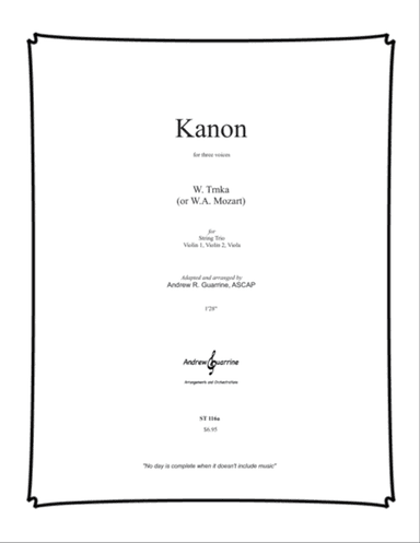 Kanon (a) for three voices
