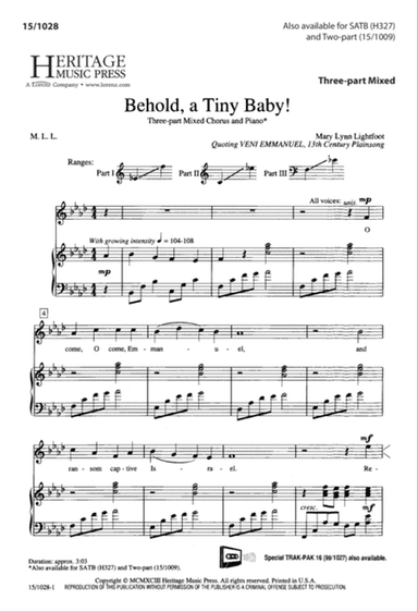 Behold, a Tiny Baby