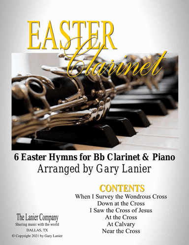 EASTER Clarinet (6 Easter hymns for Bb Clarinet & Piano with Score/Parts)