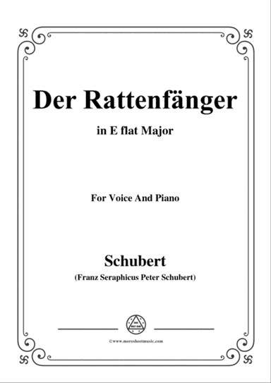 Schubert-Der Rattenfänger,in E flat Major,for Voice&Piano