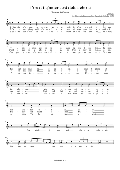 L'on dit q'amors est dolce chose