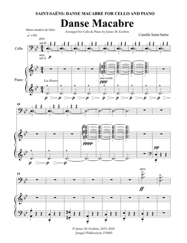 Saint-Saëns: Danse Macabre for Cello & Piano