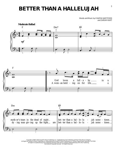 Better Than A Hallelujah