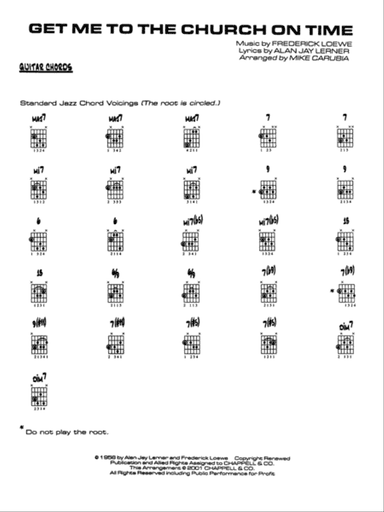 Get Me to the Church on Time: Guitar Chords
