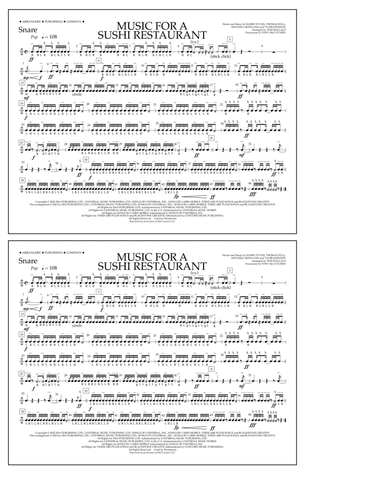 Music For A Sushi Restaurant (arr. Tom Wallace) - Snare