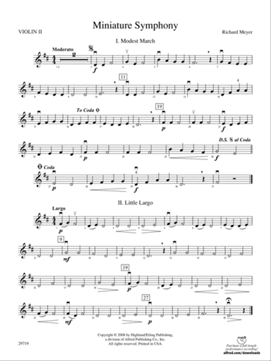 Miniature Symphony: 2nd Violin