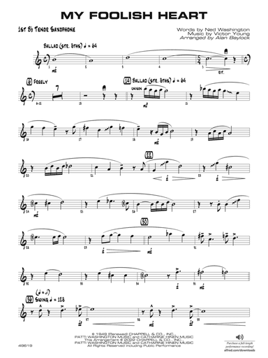 My Foolish Heart: B-flat Tenor Saxophone