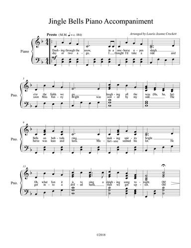 Jingle Bells Piano Accompaniment