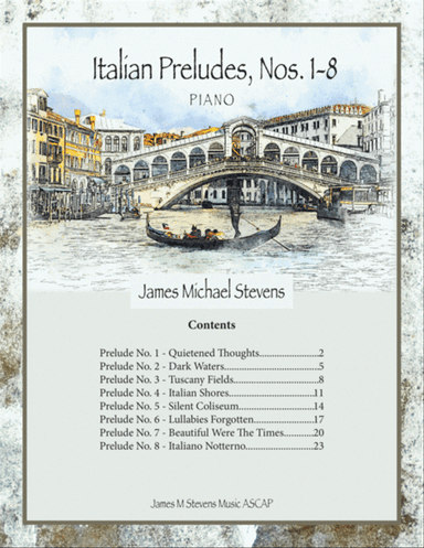 Italian Preludes, Nos. 1-8 - Piano Book