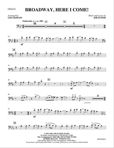 Broadway, Here I Come!: Cello