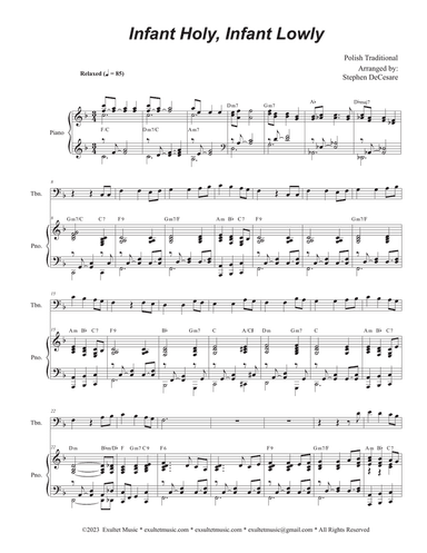 Infant Holy, Infant Lowly (Trombone solo and Piano)