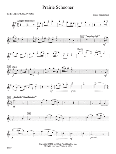 Prairie Schooner: E-flat Alto Saxophone