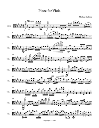 Piece for Viola