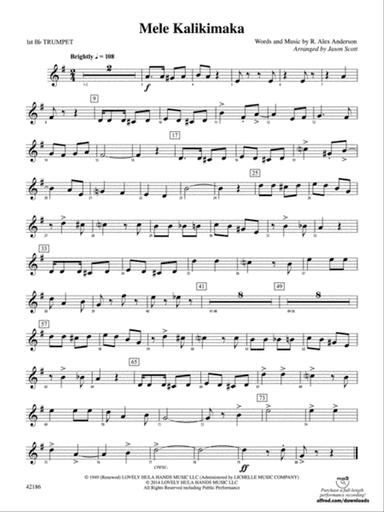 Mele Kalikimaka: 1st B-flat Trumpet