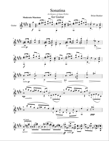 Sonatina for Solo Guitar