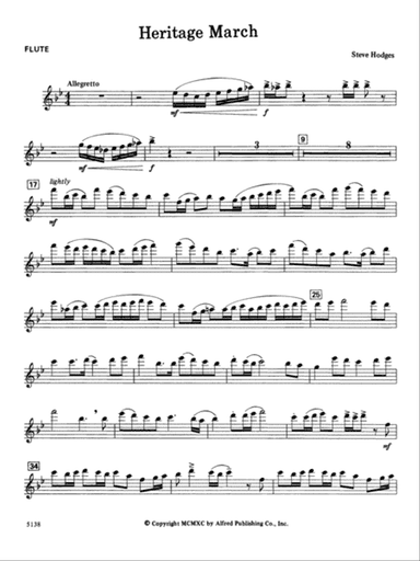 Heritage March: Flute
