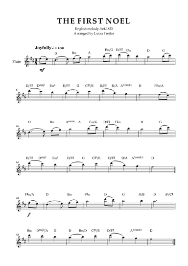 The First Noel - Flute Solo