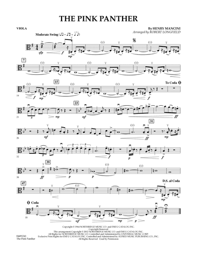 The Pink Panther (arr. Robert Longfield) - Viola