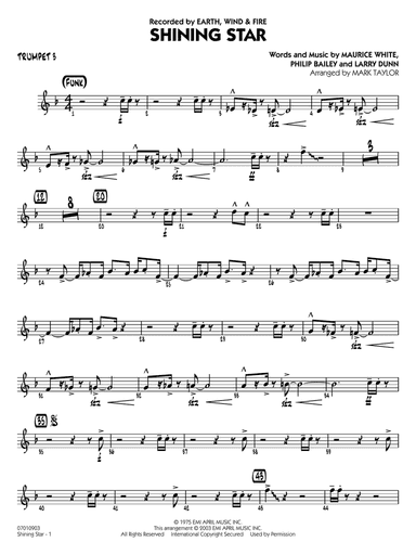Shining Star (arr. Mark Taylor) - Trumpet 3