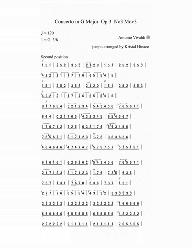 Concerto in G major Op.3 No3 ,3