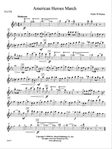 American Heroes March: Flute