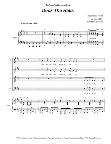 Deck The Halls (SATB)