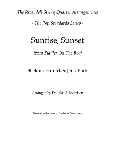 Sunrise, Sunset