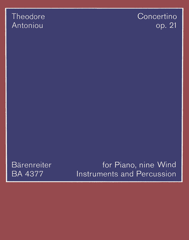 Concertino for Piano, Winds and Percussion op. 21