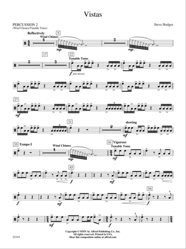 Vistas: 2nd Percussion