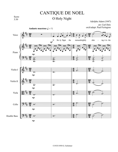 "O Holy Night" in D