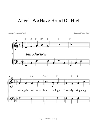 Angels We Have Heard on High (Beginner)