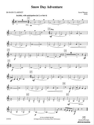 Snow Day Adventure: B-flat Bass Clarinet