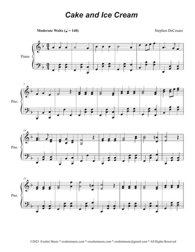 Cake and Ice Cream (Easy Piano solo)