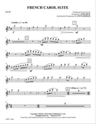 A French Carol Suite: Flute