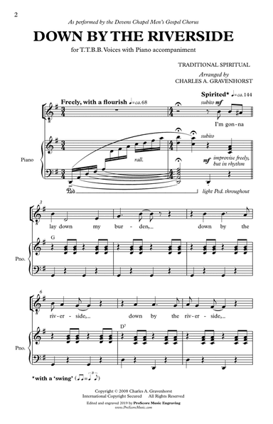 Down By The Riverside – TTBB with Piano