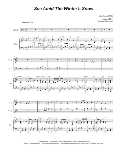 See Amid The Winter's Snow (Cello Duet - Alternate)