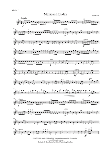 Mexican Holiday: 1st Violin