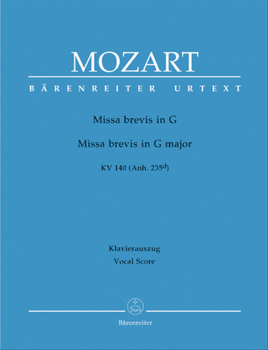 Missa brevis G major, KV 140 (Anh. 235d)