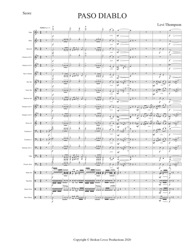 Paso Diablo - Score Only