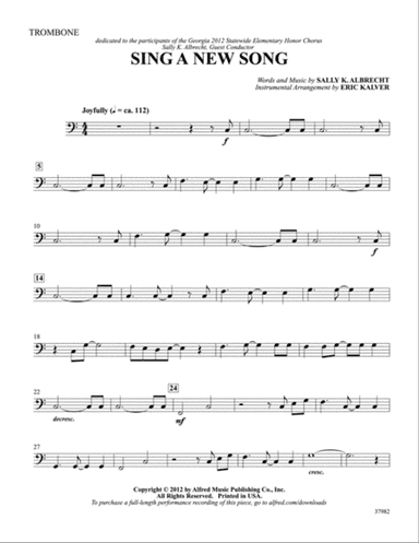Sing a New Song: 1st Trombone