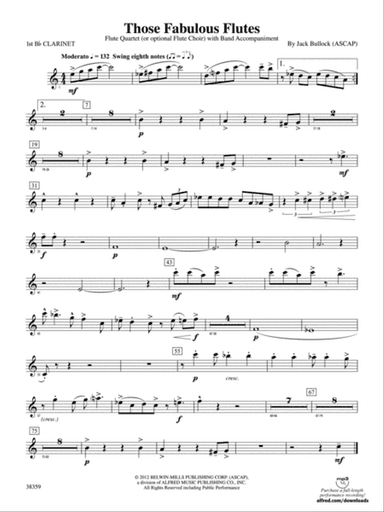 Those Fabulous Flutes: 1st B-flat Clarinet