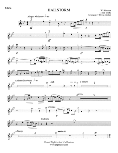 Hailstorm (Solo Cornet and Concert Band): Oboe